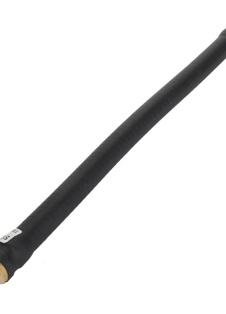 The AGCO | ADAPTER - AL5103083 is a flexible rubber hose featuring a brass fitting on one end and a black cap on the other end. Further product description information is currently unavailable.