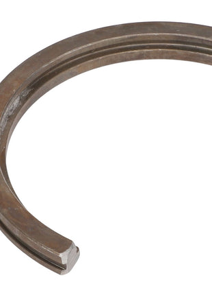A curved, metallic industrial ring segment with two internal grooves is shown against a white background. Currently, no product description information is available for the AGCO | SNAPRING - AG725277 from AGCO.