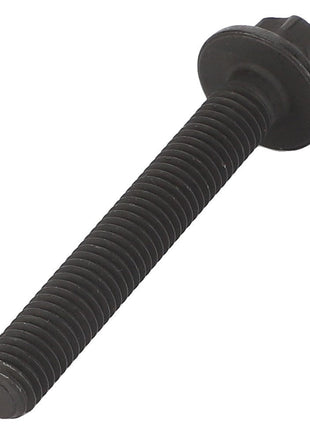 An image of the AGCO | TORX SCREW - F824201050020 paired with a flat washer illustrates the full thread length in precise detail.