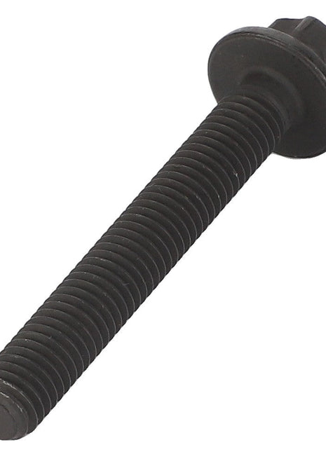 An image of the AGCO | TORX SCREW - F824201050020 paired with a flat washer illustrates the full thread length in precise detail.