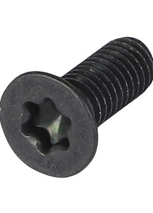 A black AGCO Countersunk Head Capscrew - Acw1211210 with a Torx drive sits on a white background. Unfortunately, no current product description information is available.