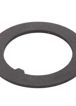 Product Description: The AGCO Intermediate Ring - V30383200 is a circular flat metal washer featuring a small notch on the inner edge. Further product description details are currently unavailable.