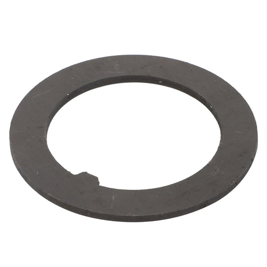 Product Description: The AGCO Intermediate Ring - V30383200 is a circular flat metal washer featuring a small notch on the inner edge. Further product description details are currently unavailable.