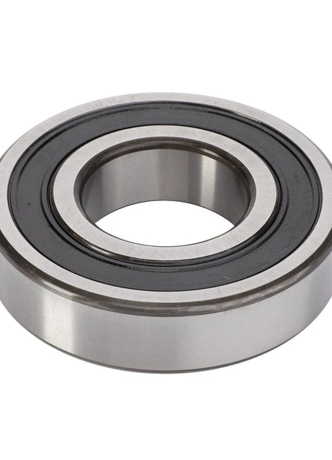 A close-up of the AGCO | Ball Bearing - La28040170, a round, metallic bearing designed by AGCO to handle both radial and axial loads, featuring an inner and outer ring.