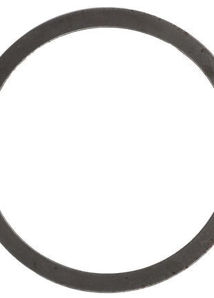 A close-up of the AGCO Shim - F380303020354, featuring a metallic circular shape with a central hole.
