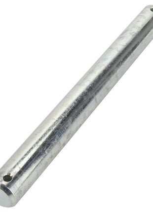 A cylindrical metal rod, branded as AGCO | CLEVIS PIN - D28181857, featuring two holes near each end, no current product description information available.