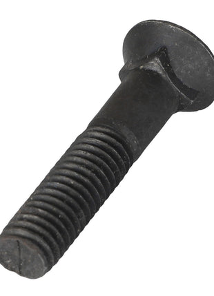 Close-up image of an AGCO Plow Bolt - Acp0027880 with a hexagonal head and threaded shaft, set against a crisp white background.