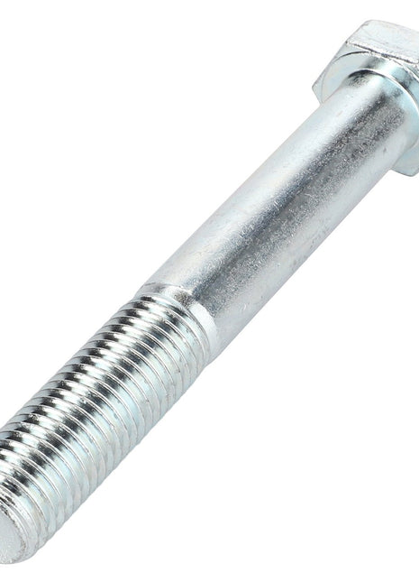 An AGCO Hex Head Bolt - 0901-13-51-00, featuring a metallic finish and a partially threaded shaft, is displayed against a white background.