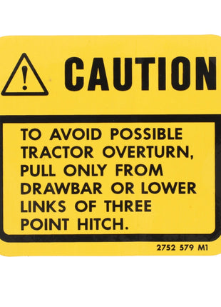 Massey Ferguson - Caution Label Decal - 2752579M1