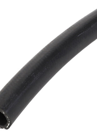 The AGCO | HOSE - AG513385 is a black rubber hose with a slight curve and a hollow interior. No current product description information is available.