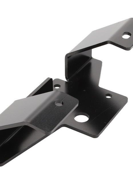 The AGCO Bracket - Acw159898B, a black metal bracket with three holes, is designed for mounting or connecting components. No current product description information is available.