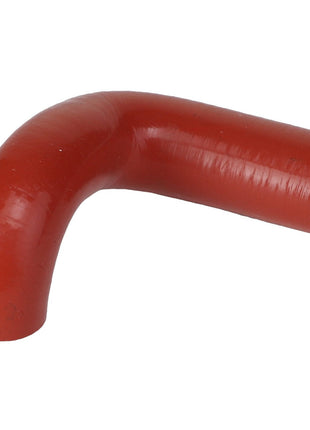 A red, 90-degree elbow silicone hose with a smooth surface and open ends, branded as AGCO Rubber Elbow - Acw337944A.