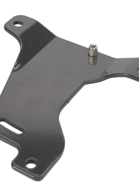 The AGCO Bracket - Acw1792290 is a black metal bracket designed with three mounting holes and a small raised stud in the center. No further product description information is available at this time.