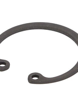 Product: AGCO | Circlip - Acp0443960, a black circular retaining ring with two holes and partially open on one side. No current product description available.