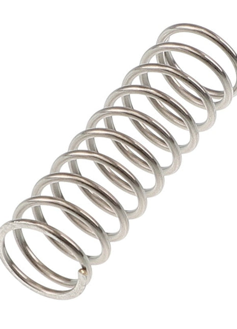 A close-up of the AGCO Tension Spring - Acp0003300, featuring a cylindrical shape with tightly wound loops.