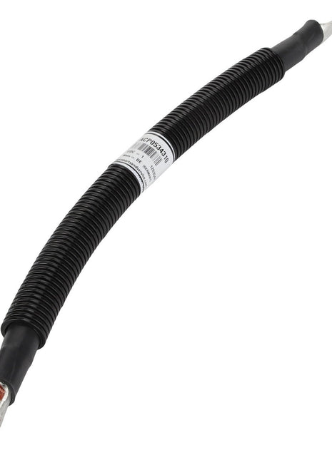 AGCO | CABLE - ACP0534310 from AGCO, featuring a black coiled tension spring with metal ends and a label wrapped around the middle displaying specifications, effectively demonstrates that SEO keywords can indeed be extracted.