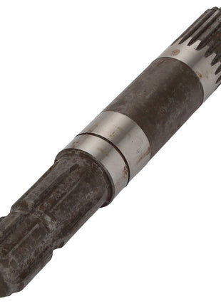 The AGCO | Shaft - Fel152961 is a cylindrical metal gear shaft featuring two sets of precision grooves with a polished section in the middle, designed for use in mechanical assemblies. Brand name: AGCO.