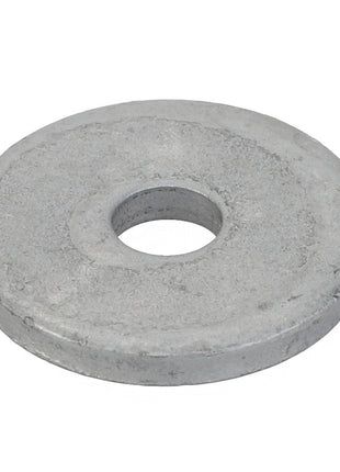 The AGCO | Washer - Acp0705390 is a gray, circular metal washer with a central hole, typically utilized with bolts and screws to evenly distribute the load of a threaded fastener.