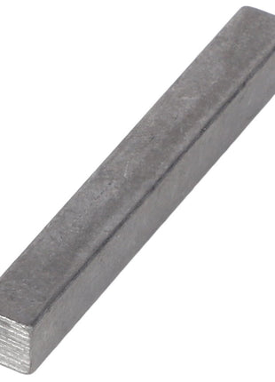 A metal square rod with smooth surfaces and a dull finish, specifically the AGCO SQUARE KEY - AG716242 by AGCO, is placed at an angle against a plain white background. No current product description information is available.