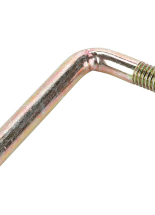 AGCO | GRIP - D27200364 is a robust L-shaped metal bolt featuring a threaded end and a durable, smooth cylindrical body.
