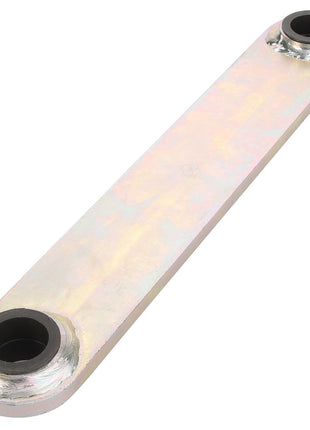 A metal rod branded as AGCO | Lever - Fel153142 with cylindrical black inserts at both ends.