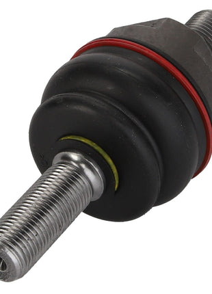 Close-up of the AGCO | BALL JOINT - 0.010.3938.0 featuring a metal threaded automotive suspension ball joint with a black casing and red line marking from the trusted brand, AGCO. No current product description available for this robust component.