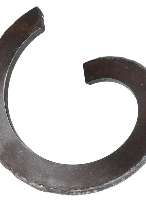 The AGCO Flighting, Left Hand - Acw5180510 is a bronze or iron oval-shaped metal bar with a partially open and curved structure, resembling a broken or incomplete circular band. No current product description information available from AGCO.