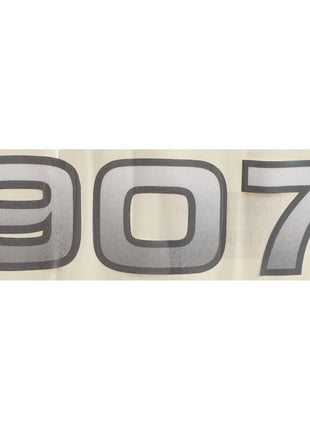 Image showcasing the number "907" prominently displayed in a large, bold, black font on a light background, featuring the AGCO | DECAL - AL11136549 by AGCO.