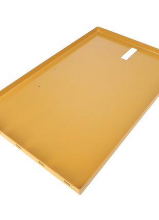 AGCO COVER - AG421609, a rectangular yellow metal tray featuring raised edges and a sleek rectangular cutout handle on one side.