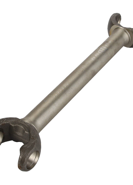 Close-up of the AGCO Shaft - Acp0511500, featuring a cylindrical shaft with yoke ends on both sides.