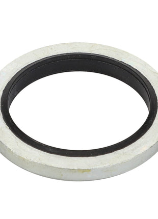 No current product description available, but the AGCO | Sealing Washer - Va023280 with a black rubber inner ring stands out vividly against a white background.