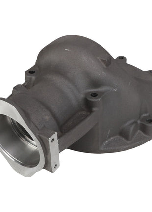 The AGCO | Casing - Acp0445180 is a cylindrical, gray metal housing featuring a flange and multiple bolt holes, making it a crucial component for industrial machines or heavy-duty vehicles.