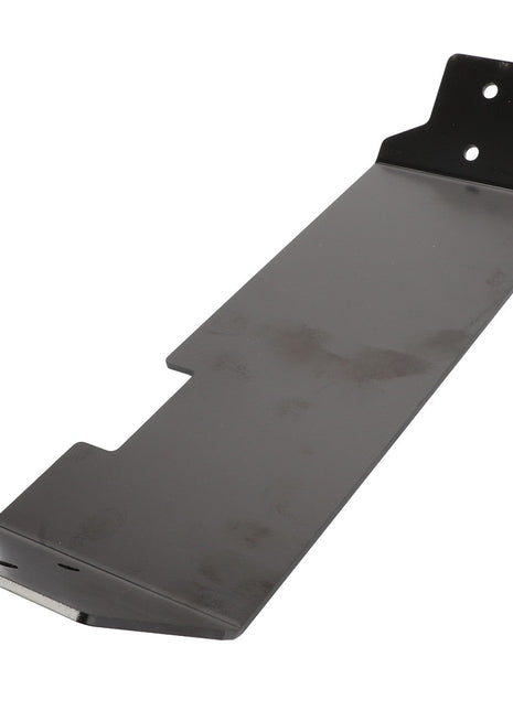 The AGCO Cowl - Acw040589B is a black metal bracket with mounting holes and a slightly angled design. No current product description information is available.