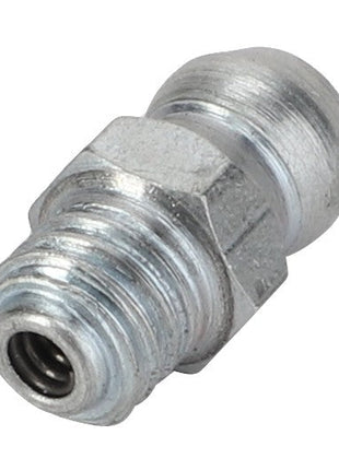 Close-up image of the AGCO | GREASE FITTING - D43002600, featuring a metallic finish with a threaded base and rounded tip.