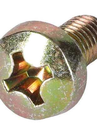 The AGCO | Pan Head Screw - 3008302X1 is a durable metal screw featuring a Phillips head and a precisely threaded cylindrical body.