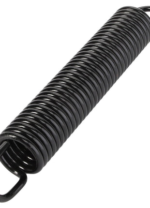 AGCO SPRING - ACY1527140: A black metal coil spring featuring closed loops at both ends. No additional current product description information available.