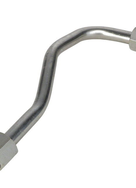 AGCO | Pipe - Acw029335A: A metal pipe with a bent structure featuring hexagonal fittings on both ends. No current product description information is available.