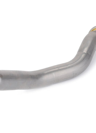 A curved metal exhaust pipe, AGCO Tube - 3618610M93, with a wider end and a narrower, open end, designed for automotive use and compatible with Valtra models.