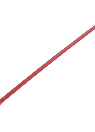 An AGCO | STRAP - AL5022177, featuring a ridged end and a square locking head, lies flat on an immaculate white background.