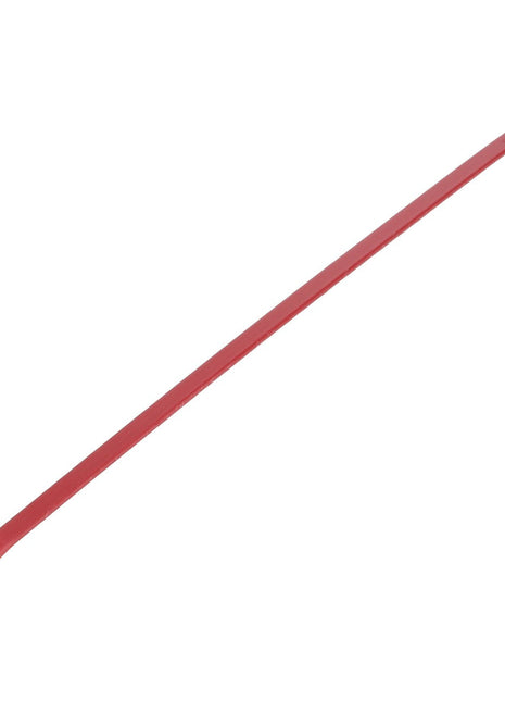 An AGCO | STRAP - AL5022177, featuring a ridged end and a square locking head, lies flat on an immaculate white background.