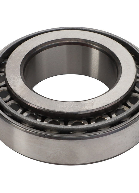 The AGCO Bearing - La26800150 is a circular metal bearing featuring precision-polished surfaces and visible roller elements arranged in a single row inside the outer ring.