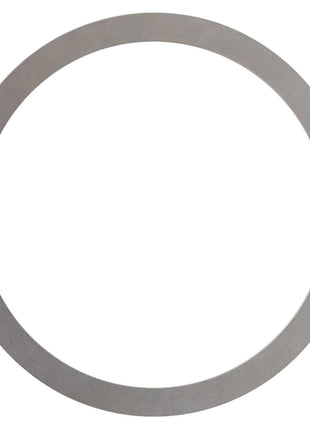 A flat, circular metal washer with a large central hole, viewed from above. No current product description information is available for the AGCO | SHIM - F743300020780.