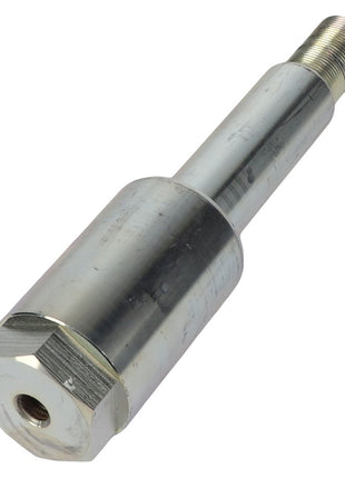 A close-up of the AGCO cylindrical metal component, featuring a threaded end and a hexagonal nut on the opposite side. This product is identified as PIN - AL60009180 from the AGCO brand. Unfortunately, no additional product description information is available at this time.