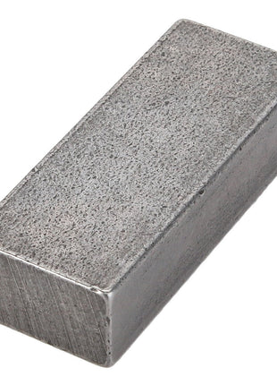 A rectangular, solid silver-colored metal ingot with a smooth surface, known as the AGCO Parallel Key - Acp0443690 by AGCO. Currently, there is no available product description.