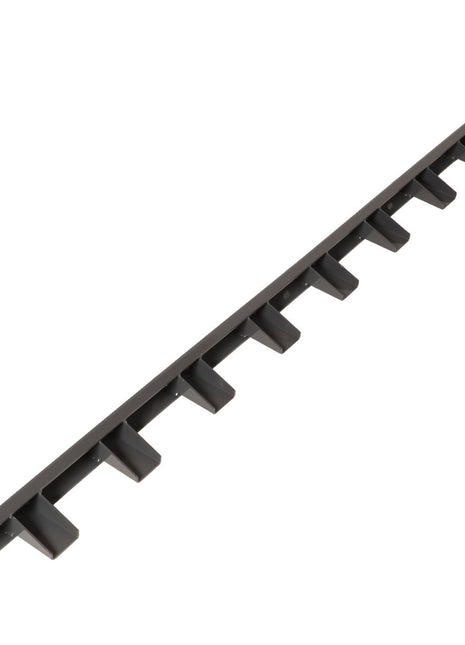 Image of the AGCO | BATT - D28380255, a long black plastic object with evenly spaced notches on one side. No current product description information is available.