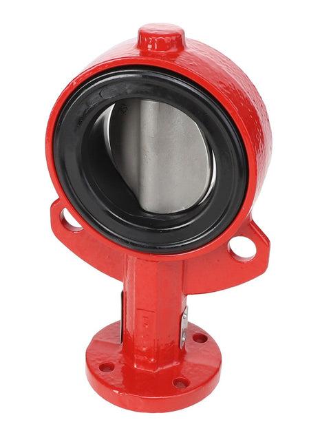 At the moment, we don't have a detailed product description available. However, the AGCO | BUTTERFLY VALVE - AG520377 by AGCO features a red industrial bearing housing with a black internal seal and a circular base equipped with mounting holes.