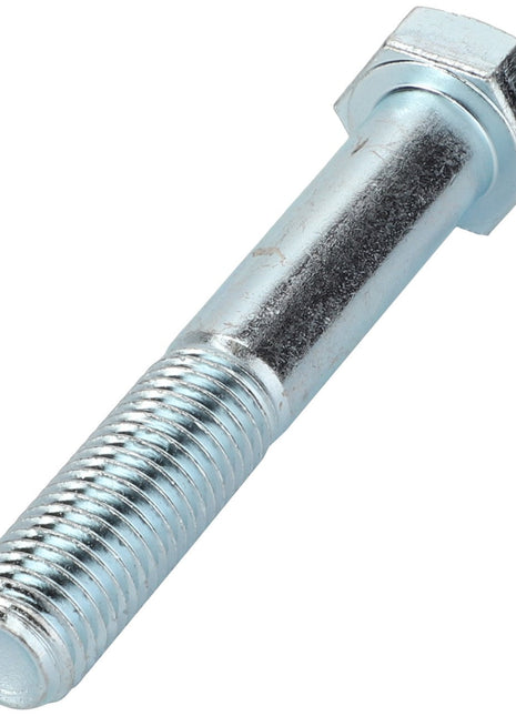 The AGCO | Hexagonal Head Bolt - 0901-12-48-00 is a metallic hex bolt with a threaded end, featuring a hexagonal head and a shiny surface finish. No current product description information is available.