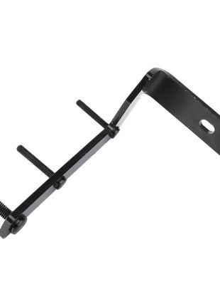 The AGCO Support - Acw0112050 is a black metal bracket featuring three bolts and two holes on one end. No current product description available.