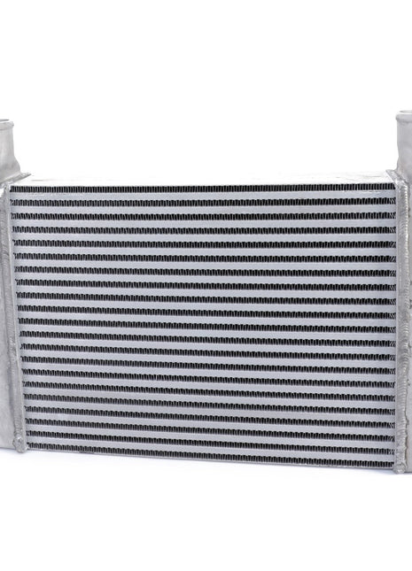 The AGCO | Air Cooler - Acw0859350 by AGCO features multiple horizontal cooling fins and two cylindrical connectors on the top sides. No current product description information is available.