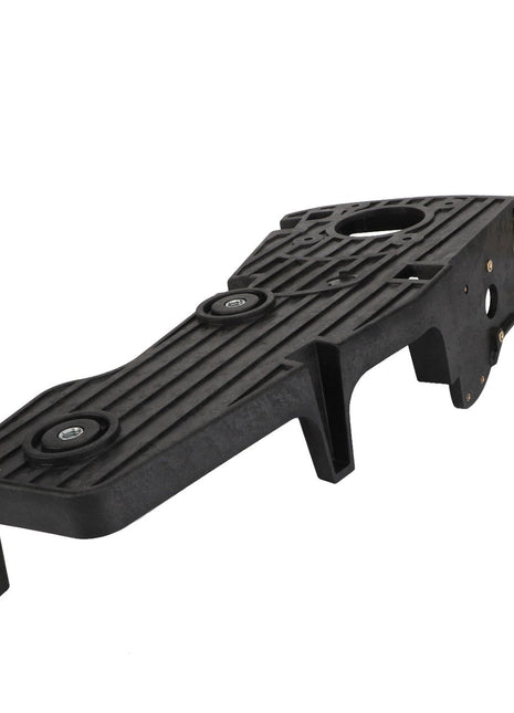 The AGCO | Envelope - Acw024632C is a sleek, black plastic automotive engine mount bracket featuring robust metal components.